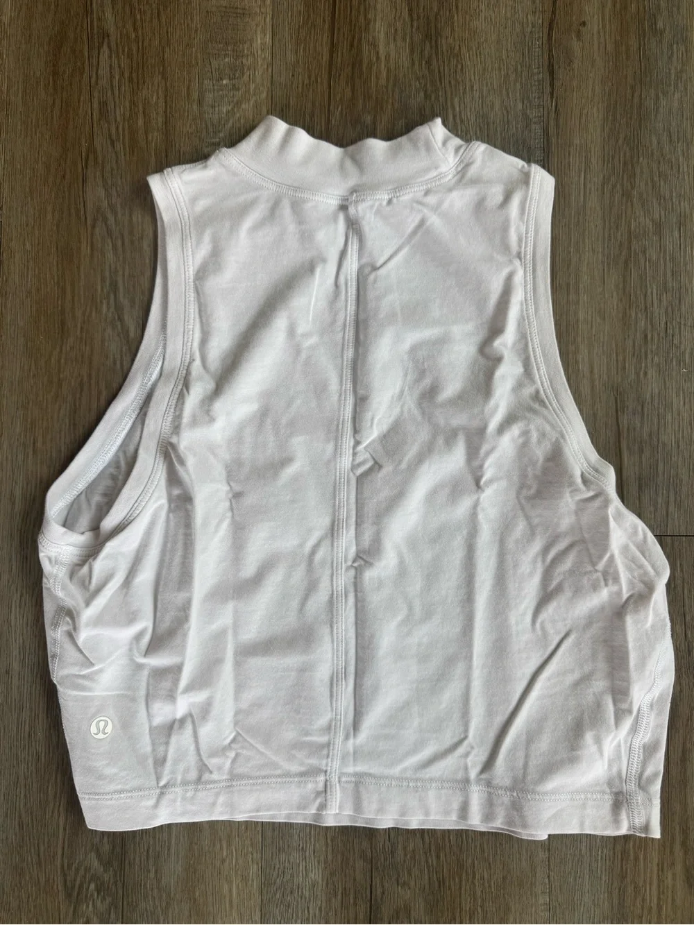 Lululemon White All Yours Mock Neck Crop Tank
